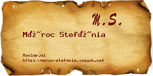 Móroc Stefánia névjegykártya